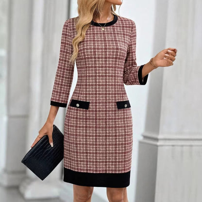 Robe élégante-manches trois-quarts
