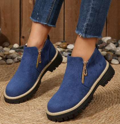 Bottines tendance avec fermeture zippée